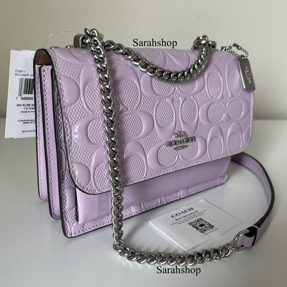 ✅Coach Mini Klare Crossbody Bag In Signature Leather
